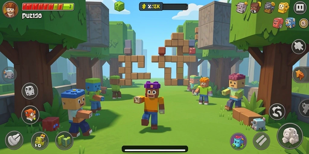 Screenshot gameplay 8ZK menampilkan tantangan puzzle yang menarik.