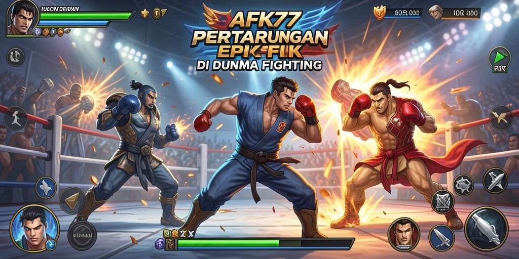 Tangkapan layar utama AFK77 menampilkan aksi pertarungan yang mendebarkan.