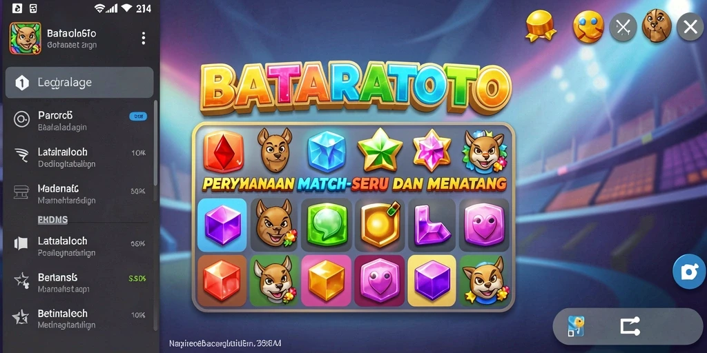 Tampilan gameplay menarik dari BATARATOTO dengan blok warna-warni.