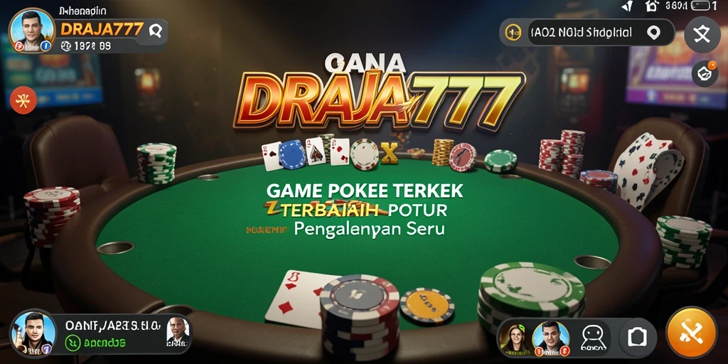 Tampilan layar utama DRAJA777 dengan permainan poker yang mendebarkan.