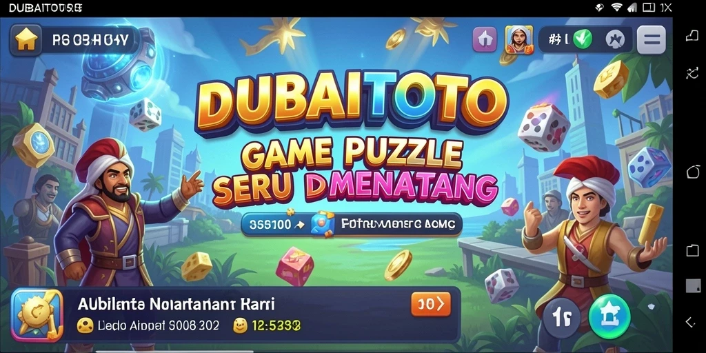 Tangkapan layar gameplay DUBAITOTO menampilkan level Puzzle yang menantang.