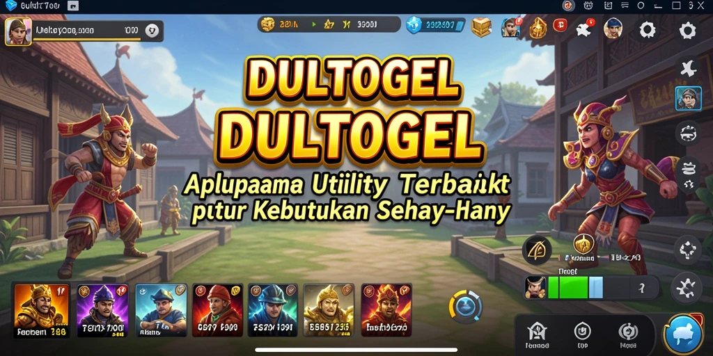 Tampilan utama DULTOGEL dengan berbagai fitur Utility yang menarik.