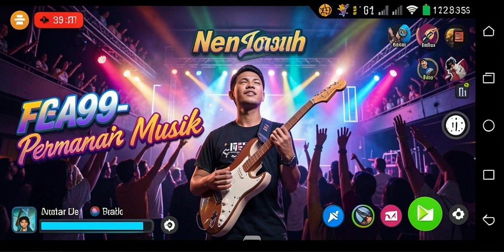 Tampilan gameplay menarik dari FA99 yang menampilkan aksi musik seru.