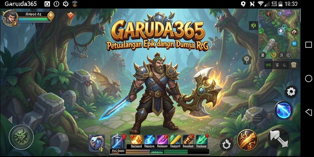 Gameplay GARUDA365 yang menampilkan pertarungan epik dalam dunia RPG.