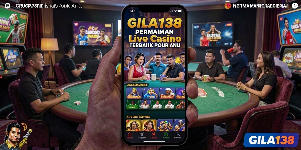 Tampilan menarik dari permainan Live Casino GILA138.