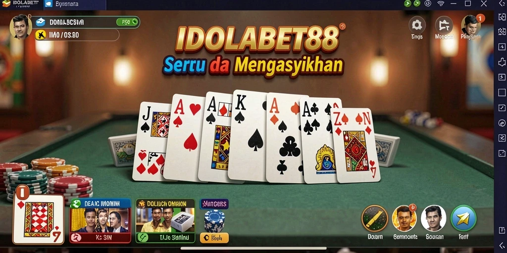 Screenshot gameplay IDOLABET88 yang menunjukkan suasana permainan Domino.