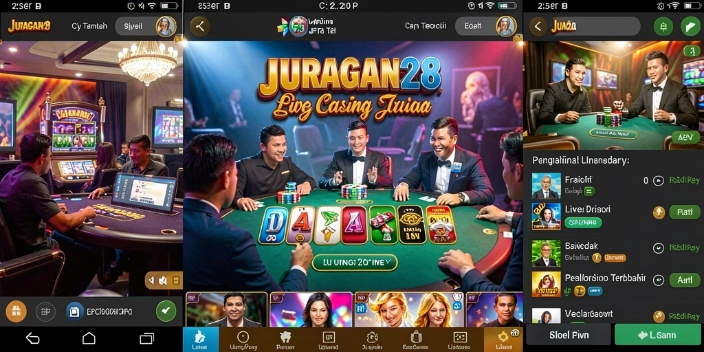 Gameplay menarik dalam aplikasi Live Casino JURAGAN28.