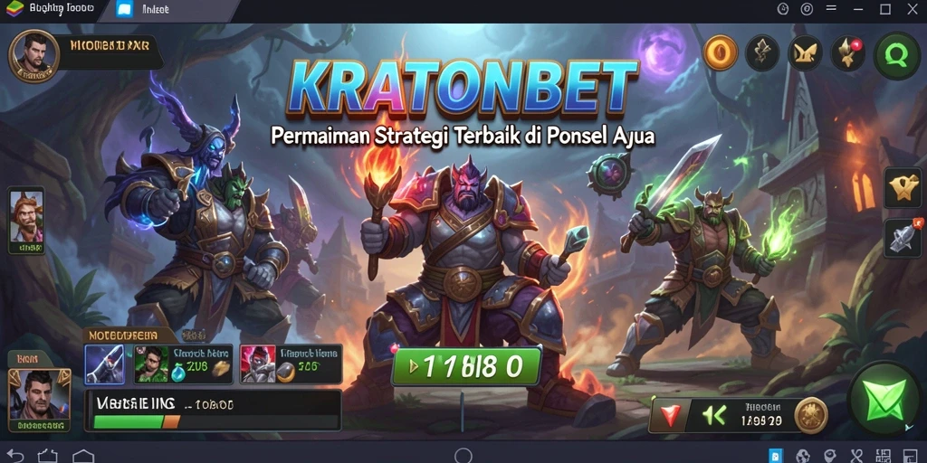 Tampilan gameplay menakjubkan dari KRATONBET dengan strategi yang mendebarkan.