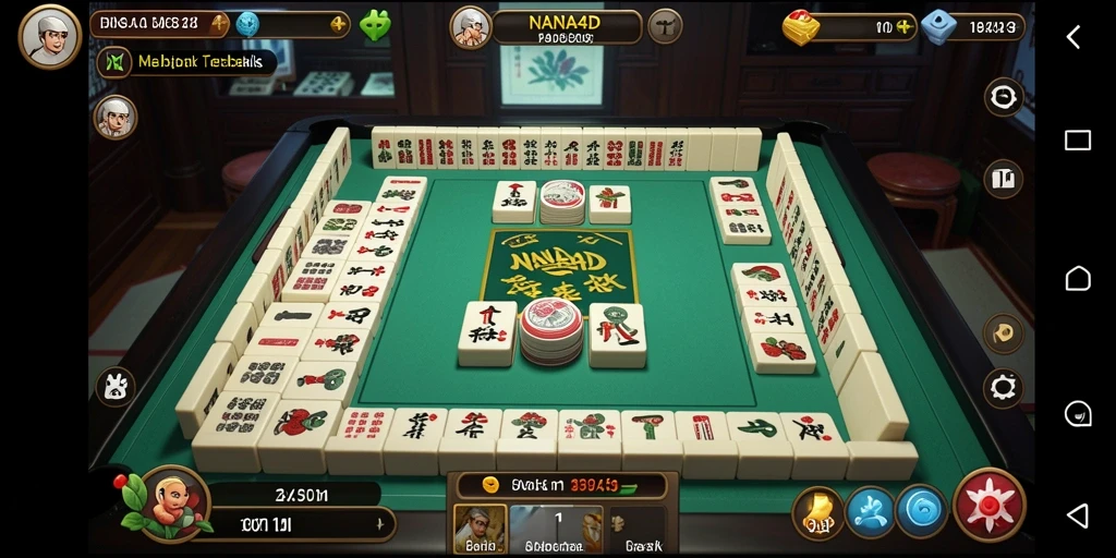 Tampilan gameplay seru di NANA4D dengan grafis Mahjong yang menawan.