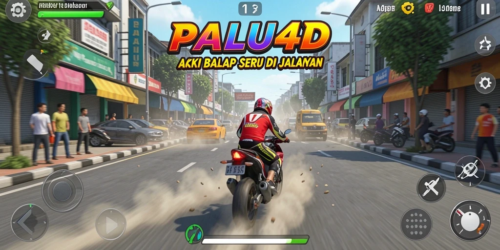 Tampilan gameplay PALU4D yang mendebarkan di lintasan balap.
