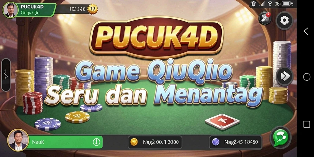 Tampilan gameplay seru di PUCUK4D dengan kartu QiuQiu yang dinamis.