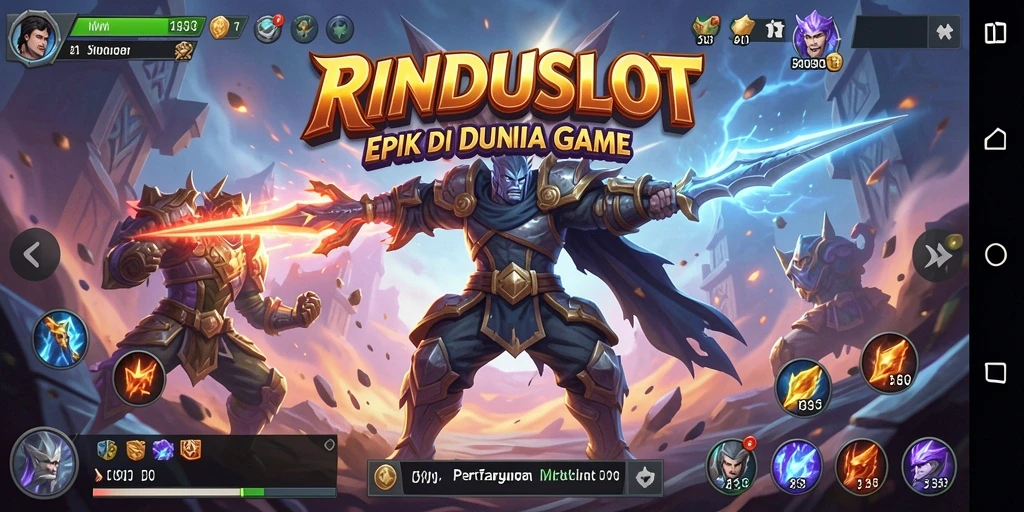 Tampilan gameplay RINDUSLOT yang menegangkan dan mendebarkan.