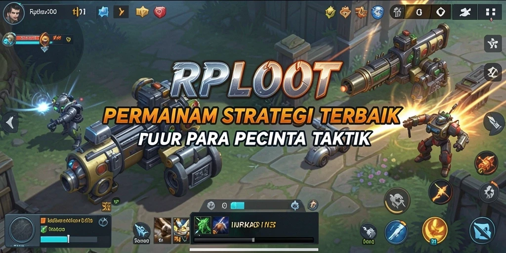 Screenshot gameplay RPLOOT menampilkan pertempuran strategi yang mendebarkan.