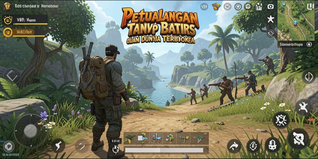 Gameplay V89 yang menakjubkan dalam dunia terbuka.