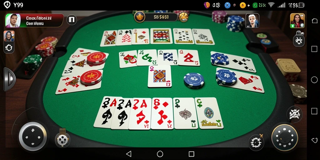 Tampilan gameplay Y89 menunjukkan keseruan bermain Gaple bersama teman.