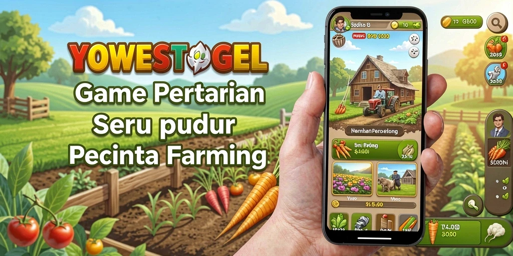 Screenshot gameplay YOWESTOGEL yang menunjukkan aktivitas bertani.
