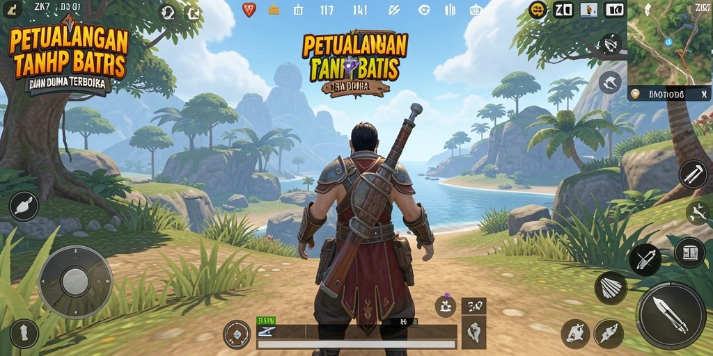 Screenshot ZK7 yang menunjukkan momen eksplorasi dunia terbuka.